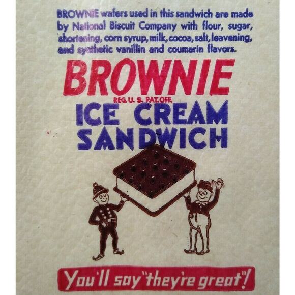 Brownie Ice Cream Sandwich Wrapper Palmer Cox Vintage Dairy Bag 1930s Original - Picture 1 of 7